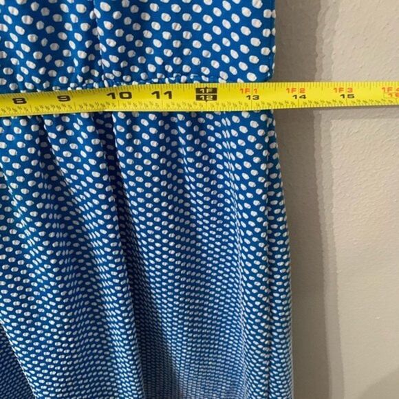 Anthropologie By Maeve Caldera Blue and White Polka Dot‎ Dress Size Small - Picture 14 of 16